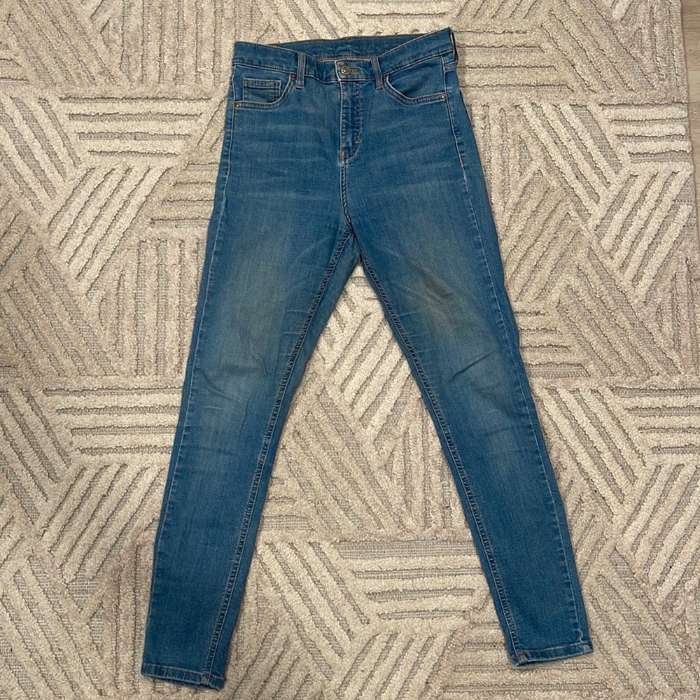 Topshop moto jeans light blue denim